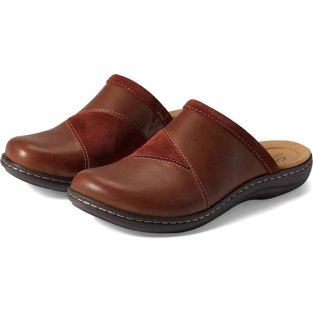 Women's Brown Leather Clogs